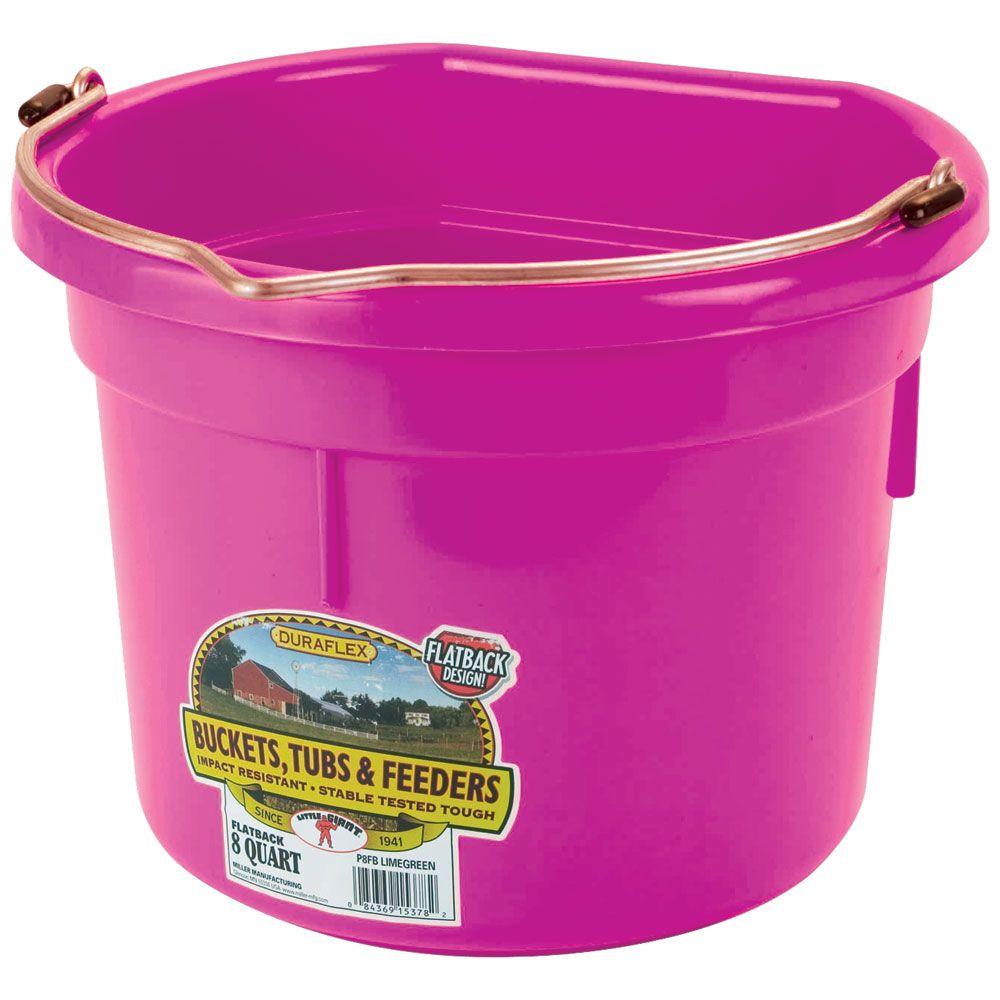 Feed Bucket Flat Back 8L - Assorted Colours