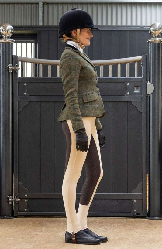 BARE UltraSlim 2-Tone Competition Tights - Hunter & Havana Brown