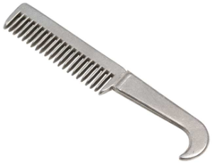 Mane Pulling Comb Aluminium with Hoof pick
