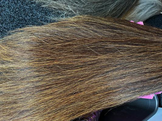 BEST Presented False Tail Standard Length - BLACK CHESTNUT & FLAXEN