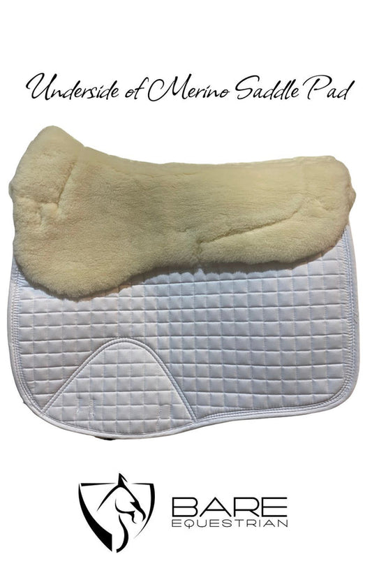 BARE Deluxe Merino Saddle Pad - Dressage White