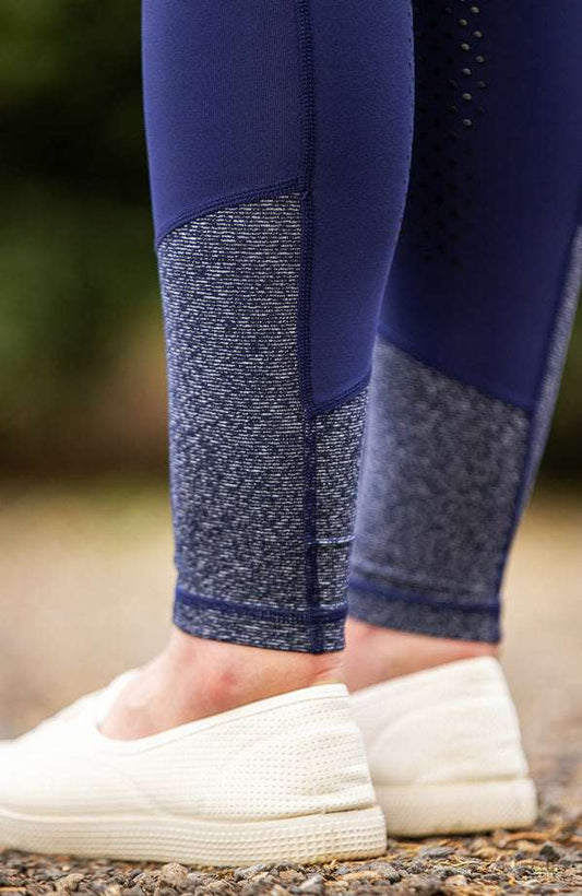 BARE Youth Performance Riding Tights - Oxford Active Navy