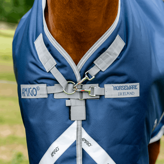 Amigo 1200D Plus Turnout 250g Navy, Titanium Grey & Silver