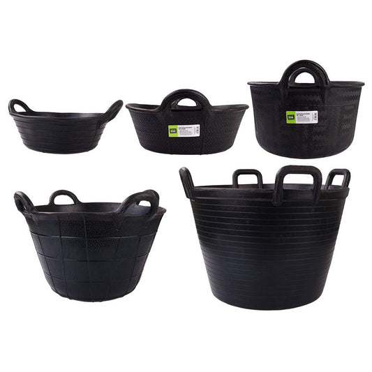 Recycled Rubber Feed Tubs with Handles