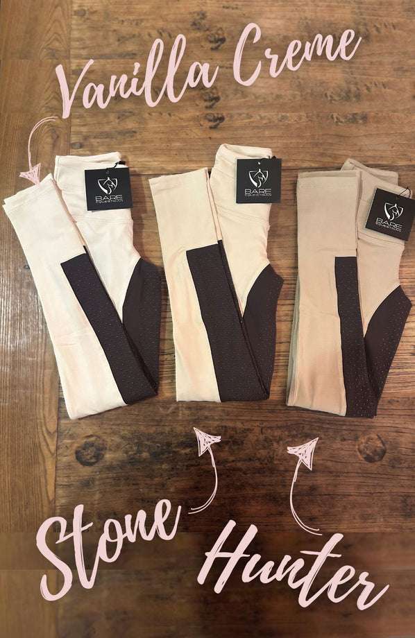 BARE UltraSlim 2-Tone Competition Tights - Hunter & Havana Brown