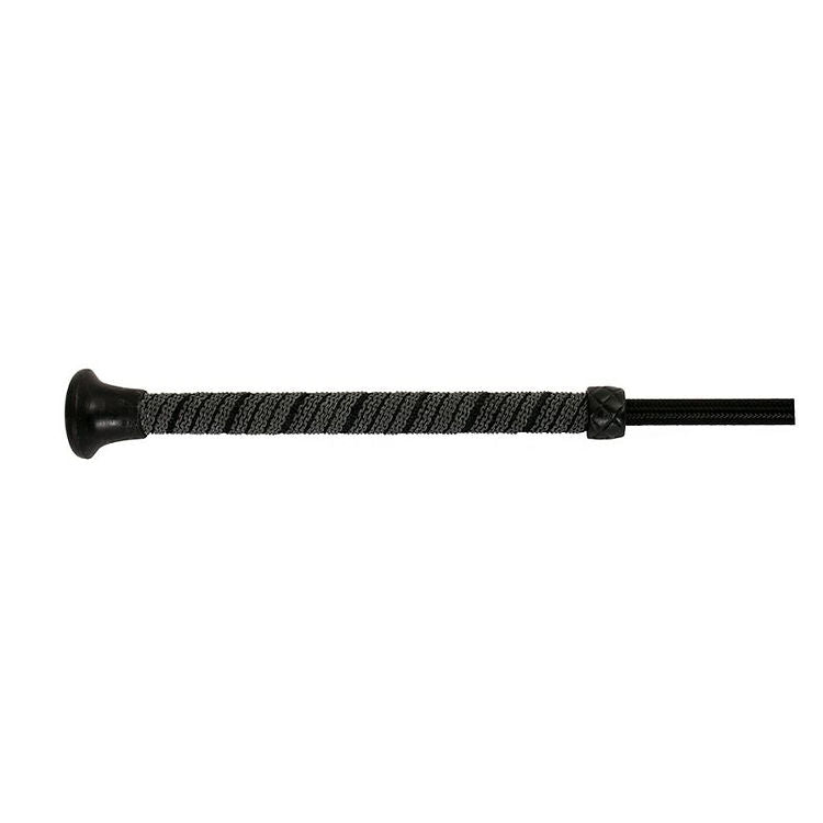 Fleck Dressage Whip Sure Grip Handle - Black, 120cm