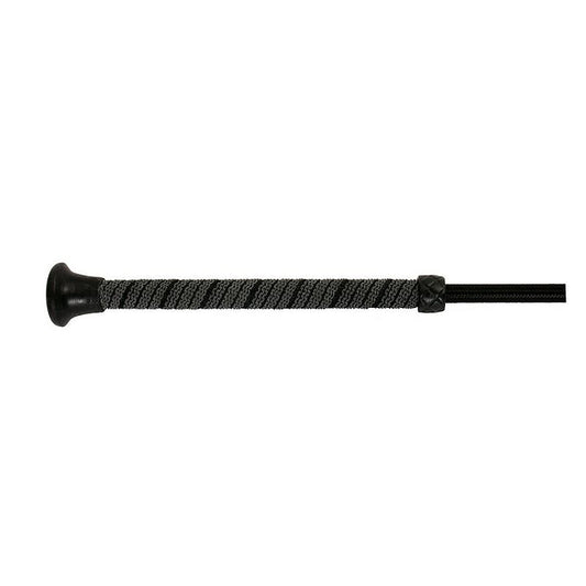 Fleck Dressage Whip Sure Grip Handle - Black, 120cm
