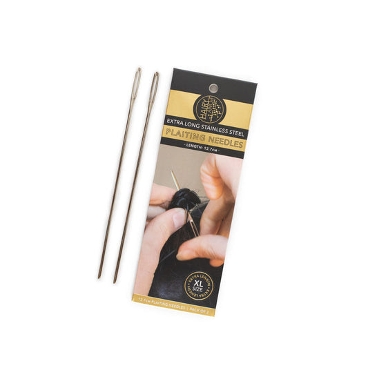 Hairy Pony Stainless Steel Horse Plaiting Needles - Extra Long - 12.7cm