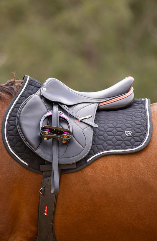 BARE Pro-Rider Dimension Saddle Pad - Jump Cut - Black