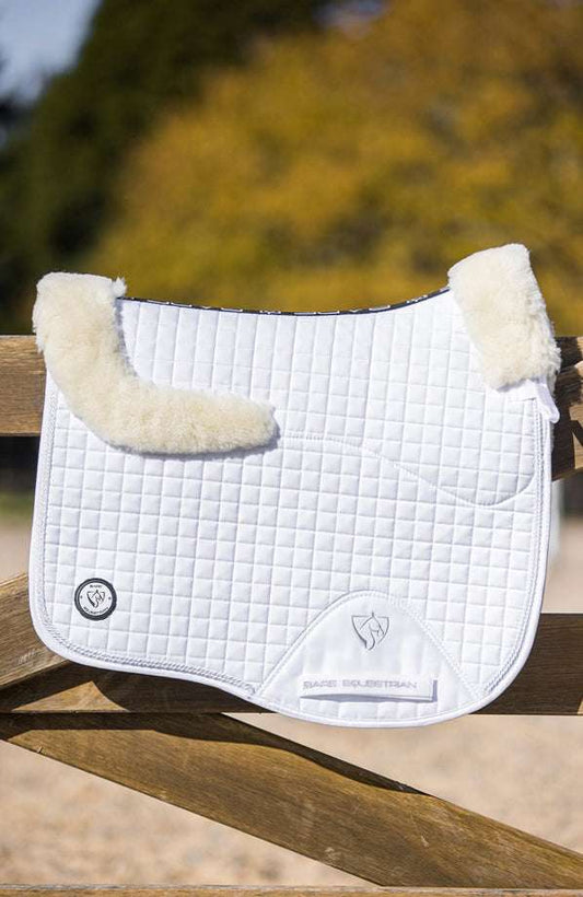 BARE Deluxe Merino Saddle Pad - Dressage White