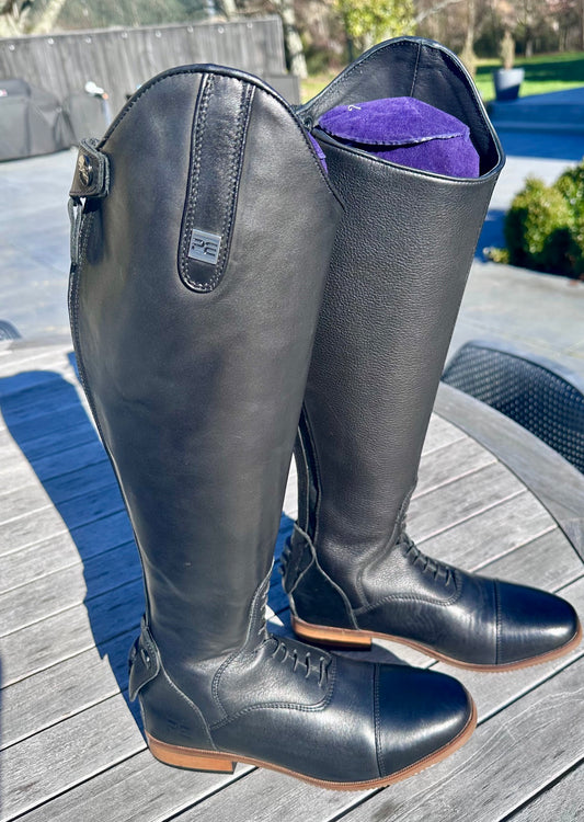 PE Black Leather Riding Boots 39 - BRAND NEW