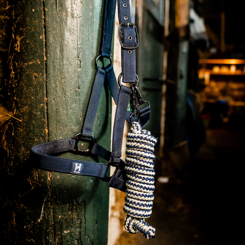 Horseware Newmarket Halter & Lead rope Navy Set