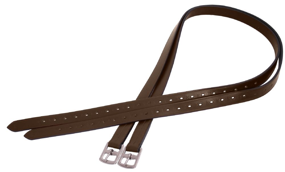 Platinum Pre Stretched Stirrup Leathers - Brown