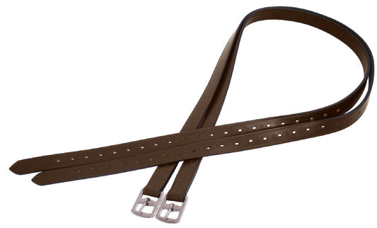 Platinum Pre Stretched Stirrup Leathers - Brown