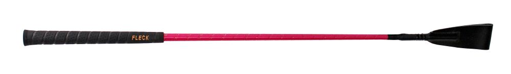 Fleck Rubber Grip Riding Whip - 60cm Pink